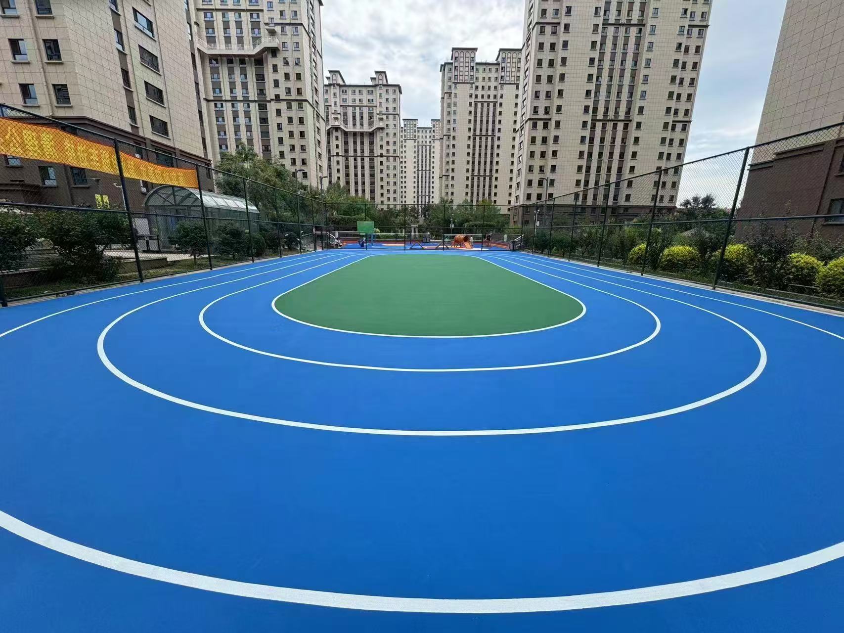 龙岩市学校塑胶跑道硅PU球场 - 方案