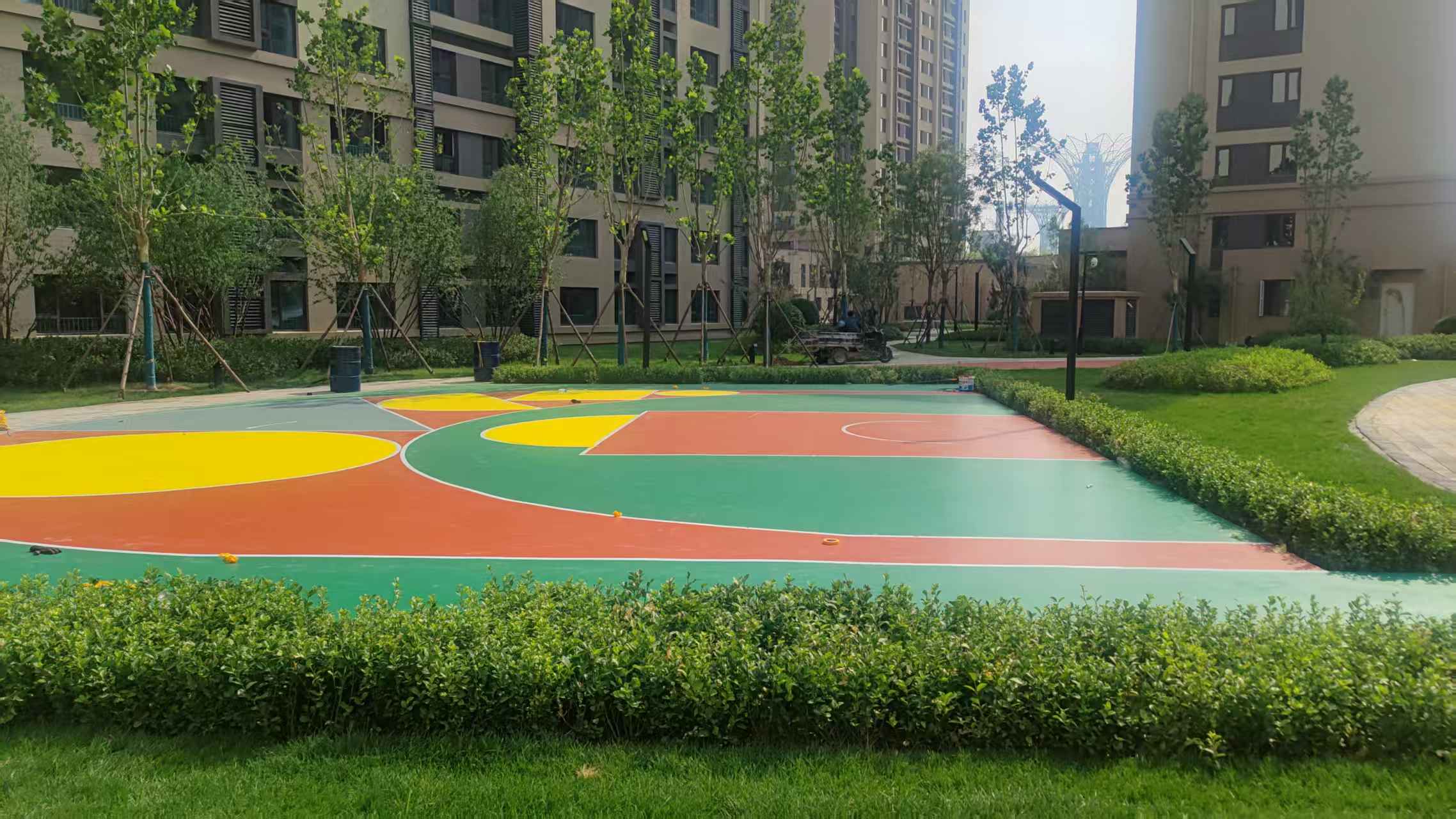 龙岩市硅PU球场塑胶地坪 - 一站式服务